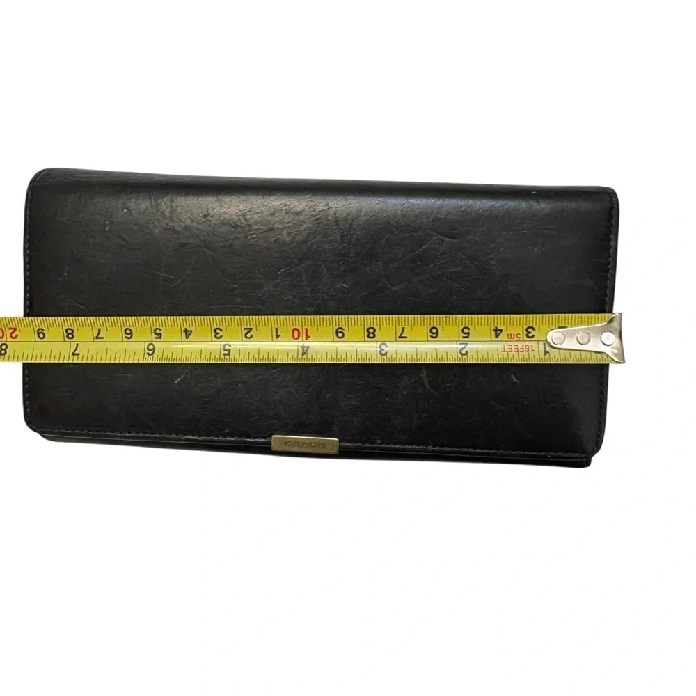 Coach vintage black Leather clutch Wallet